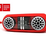 Altavoces Bluetooth Portátiles KNZ GoDuo con Base Magnética, Sonido Estéreo L/R, Resistente al Agua y Golpes, 18 Horas de Reproducción, Micrófono Integrado, Estuche de Transporte (Rojo) - YETEK