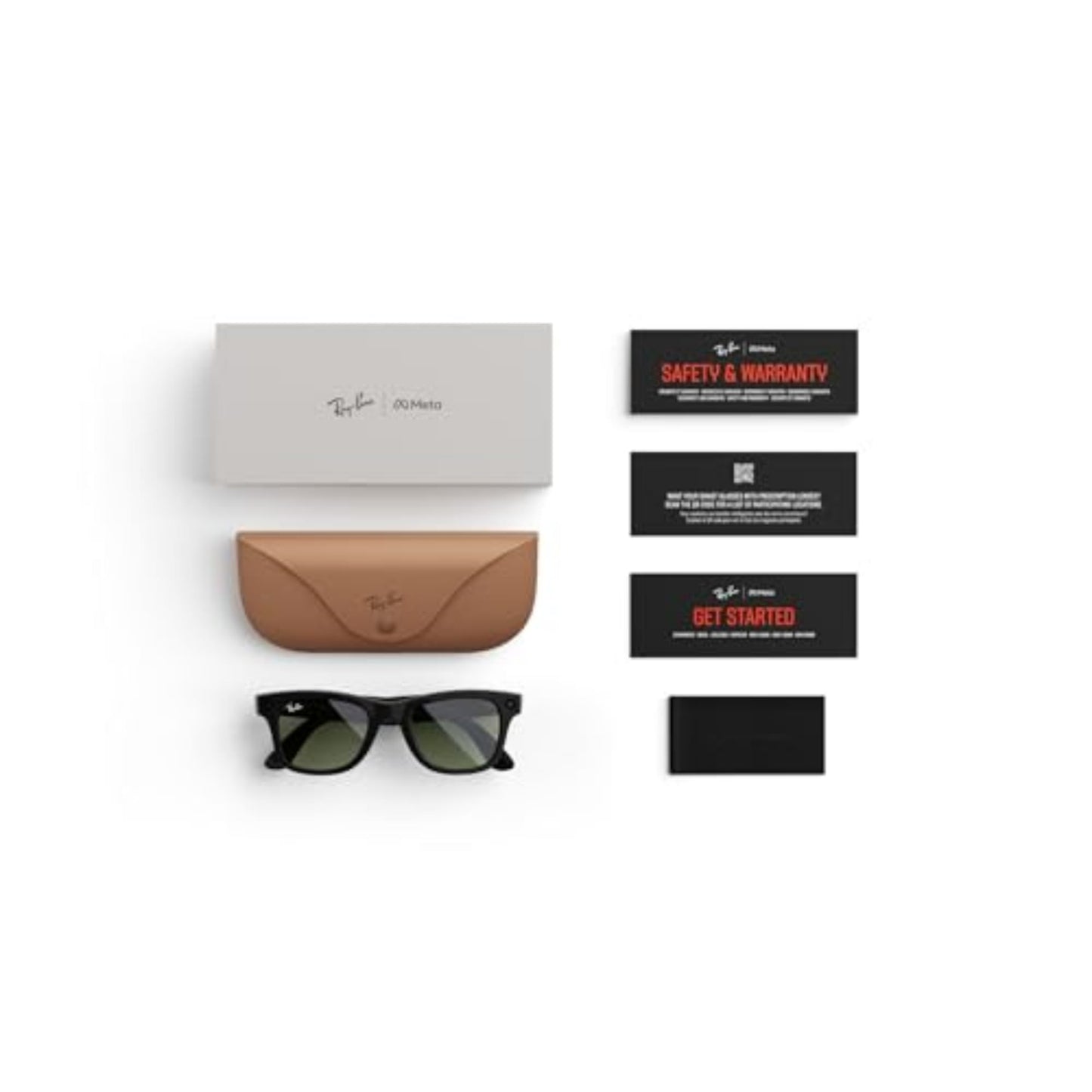 Ray-Ban Smart Glasses | Meta Wayfarer – Matte Black with Graphite Green Transitions Lenses, Large Size