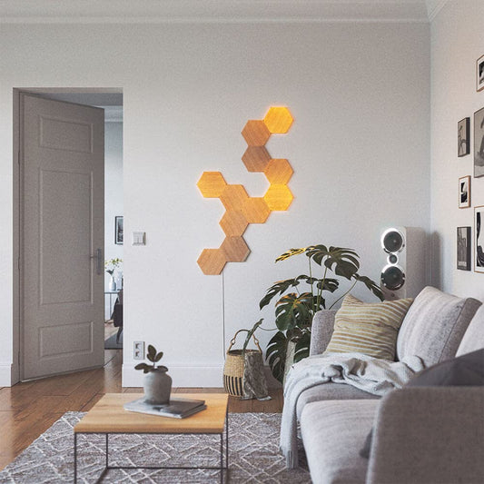 Nanoleaf Elements Wood Look Hexagons, decoración inteligente con luces LED - YETEK