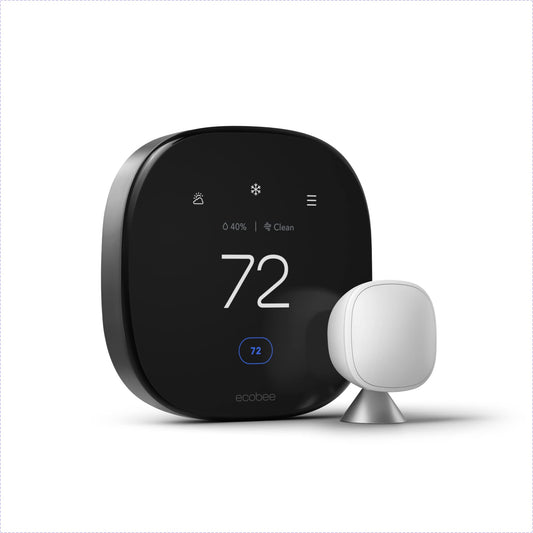 ecobee Termostato Inteligente Premium con Smart Sensor y Monitor de Calidad del Aire - Wifi - Compatible con Siri, Alexa, Google - YETEK