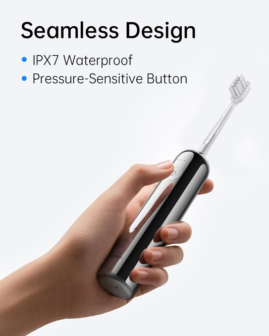 Laifen Wave Electric Toothbrush, Sonic Vibration, Rechargeable and Waterproof, 3 Heads