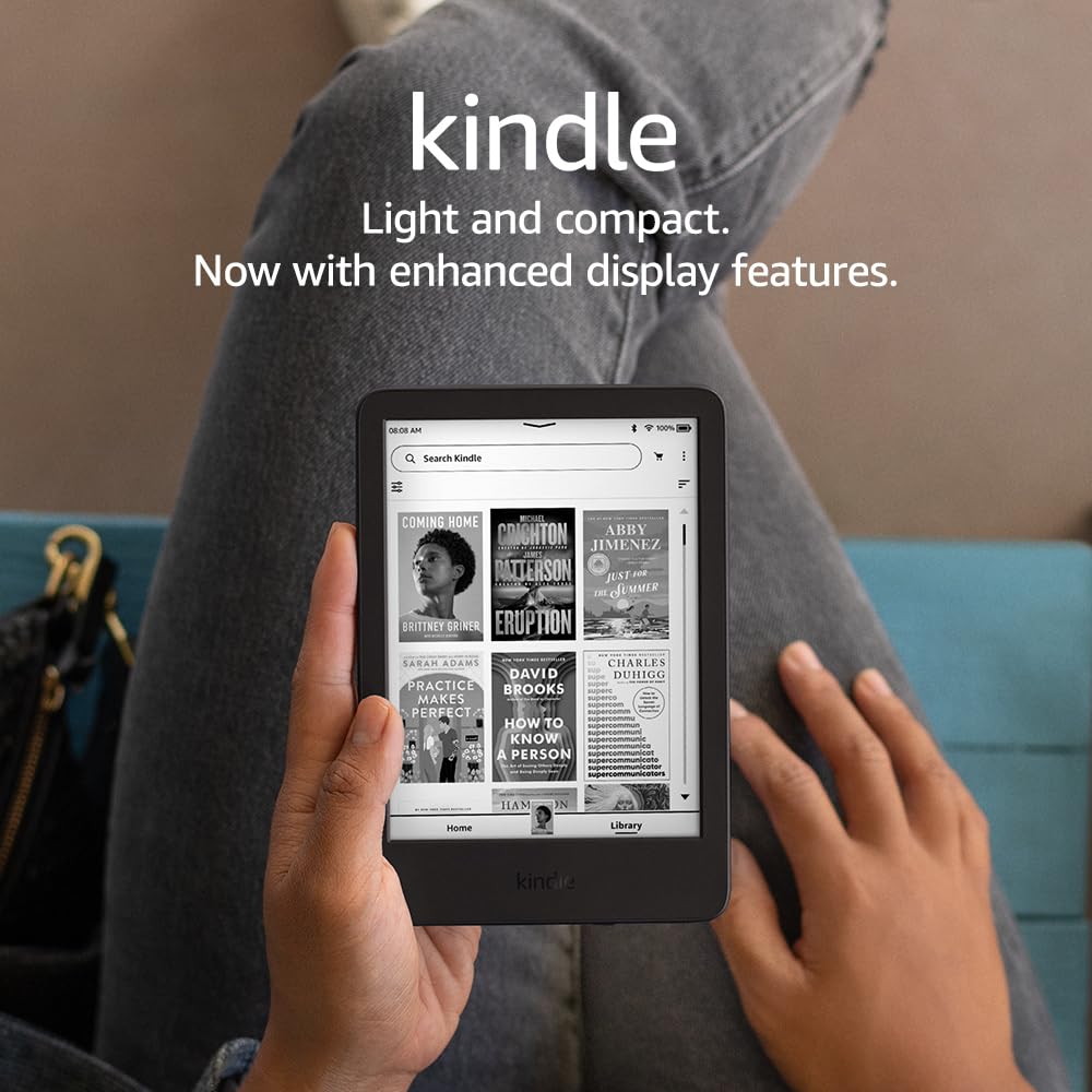 Nuevo Amazon Kindle 2024 16GB - El e-reader más ligero y compacto con luz frontal ajustable y pantalla antirreflejo | Negro