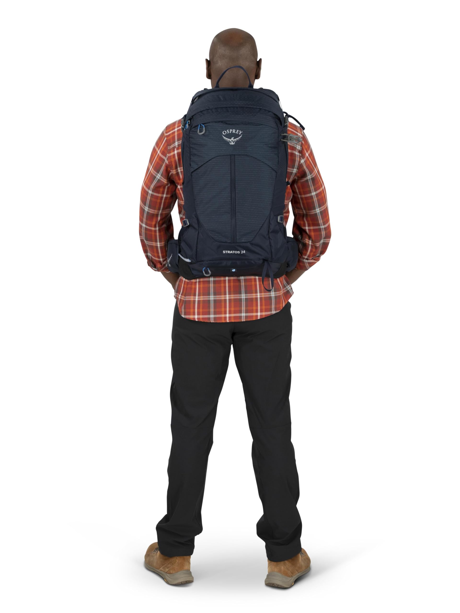 Mochila de senderismo Osprey Stratos 34L para hombre, ligera y ventilada, con funda impermeable y sistema AirSpeed - YETEK