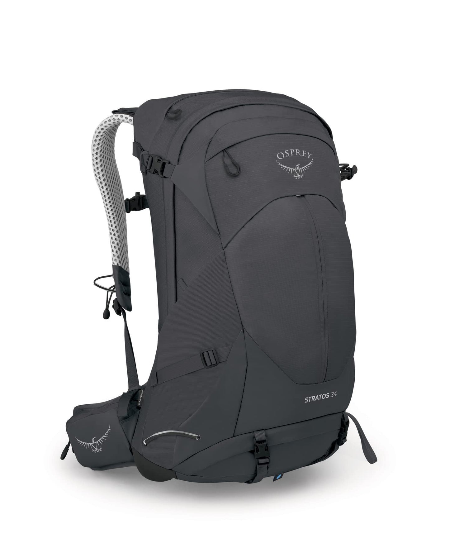 Mochila de senderismo Osprey Stratos 34L para hombre, ligera y ventilada, con funda impermeable y sistema AirSpeed - YETEK