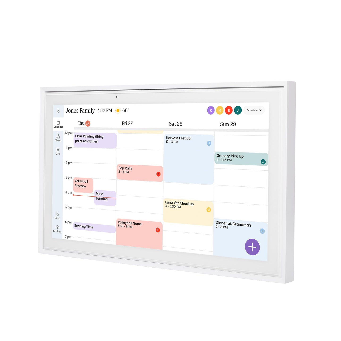 Calendario Digital Skylight 15” con Pantalla Táctil Interactiva - Organizador Familiar Inteligente y Planificador de Tareas