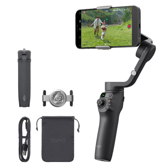 DJI Osmo Mobile 6 Gimbal Stabilizer para Smartphones - 3 Ejes, Extensión Incorporada, Seguimiento de Objetos, Plegable y Portátil, para Vlogging, YouTube, TikTok, Gris Pizarra - YETEK