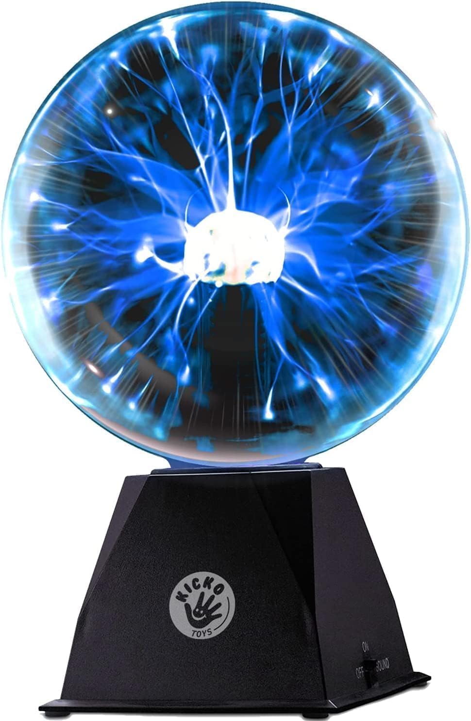 Kicko Bola de Plasma Azul 7" - Lámpara Interactiva Sensible al Tacto - YETEK