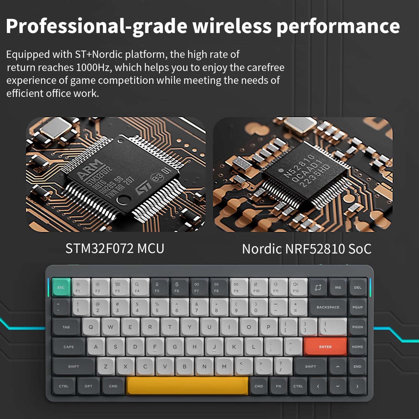 Teclado Mecánico Inalámbrico NuPhy Air75 V2 – Conexión Multidispositivo, RGB Personalizable y Batería de Alta Duración