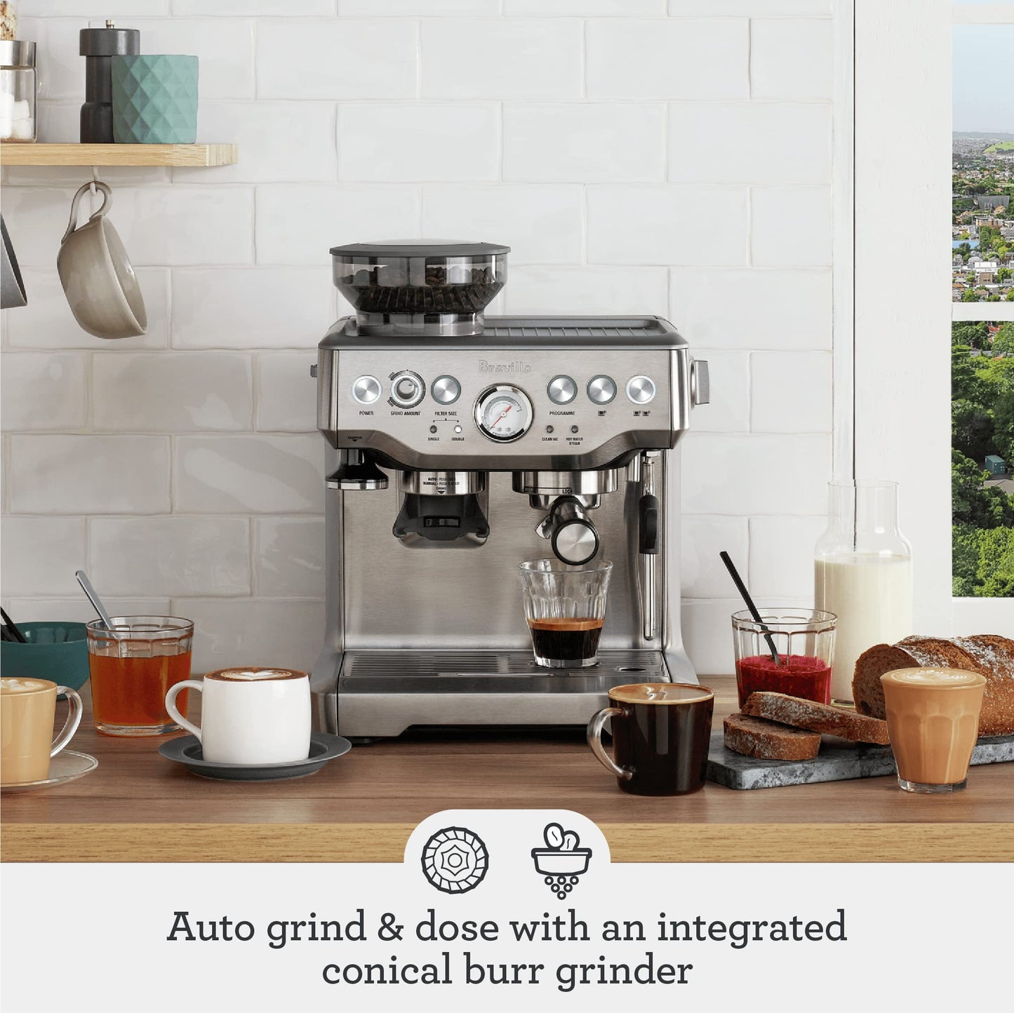 Breville Barista Express Espresso Machine, with Integrated Grinder – Specialty Coffee at Home