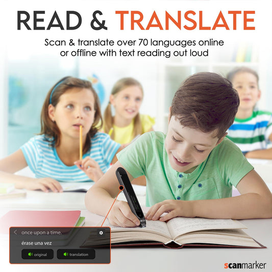 Scanmarker Pro | Lápiz de lectura y traductor independientes | Herramienta de asistencia para dislexia, dificultades de aprendizaje y estudiantes de idiomas - YETEK